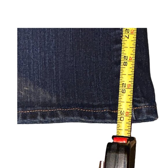 Womens Bootcut Jeans Size 16 Dark Wash Denim Mid-Rise Classic 5-Pocket Style - Picture 5 of 16